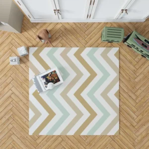 Pastel Seamless Zigzag Pattern Rug