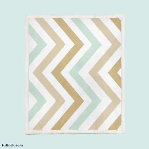 Pastel Seamless Zigzag Pattern Sherpa Fleece Blanket 1