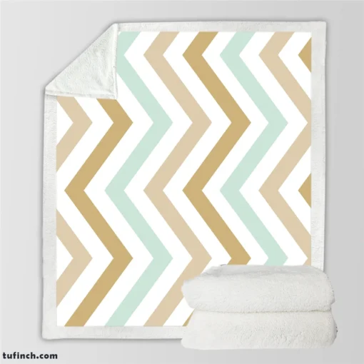 Pastel Seamless Zigzag Pattern Sherpa Fleece Blanket