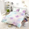 Pastel Water colored Snowflakes Bedding Set