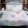 Pastel Water colored Snowflakes Duvet Cover