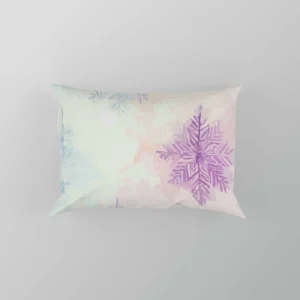 Pastel Water colored Snowflakes Pillow Case