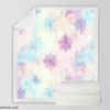 Pastel Water colored Snowflakes Sherpa Fleece Blanket