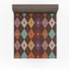 Patchwork Argyle Multicolored On Brown Pattern Fitted Sheet