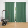 Patine Solid Green Curtain