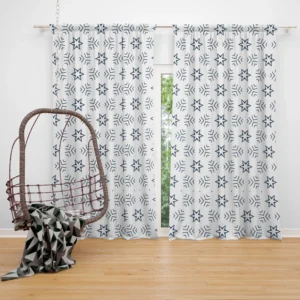 Pattern with Lines and Stars Curtain