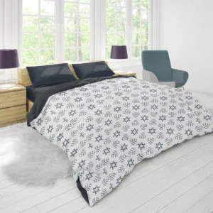 Pattern with Lines and Stars Duvet Cover 1