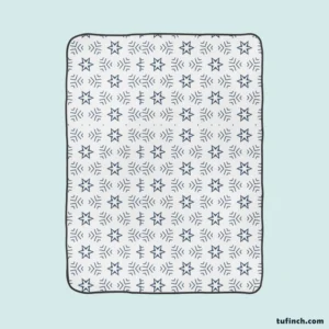 Pattern with Lines and Stars Fleece Blanket 1