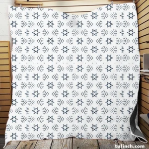 Pattern with Lines and Stars Quilt Blanket