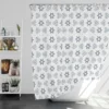 Pattern with Lines and Stars Shower Curtain