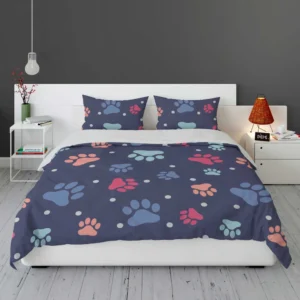 Paw Doodles Abstract Print Bedding Set 1