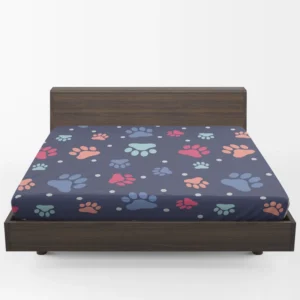 Paw Doodles Abstract Print Fitted Sheet 1