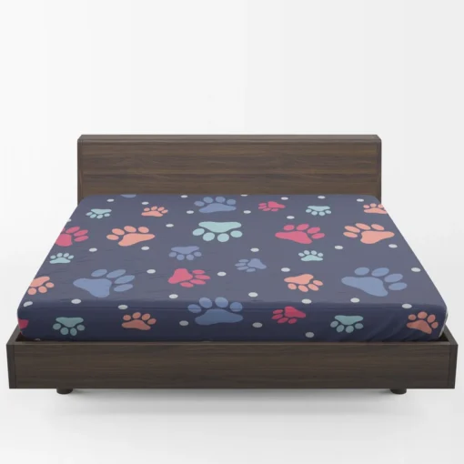 Paw Doodles Abstract Print Fitted Sheet 1