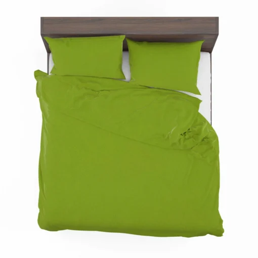 Pea Green Solid Color Bedding Set 2