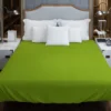 Pea Green Solid Color Duvet Cover