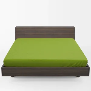 Pea Green Solid Color Fitted Sheet 1