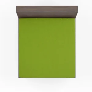 Pea Green Solid Color Fitted Sheet