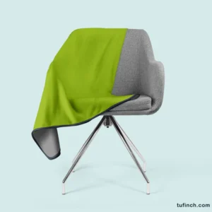 Pea Green Solid Color Fleece Blanket 2