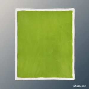 Pea Green Solid Color Sherpa Fleece Blanket 1