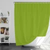 Pea Green Solid Color Shower Curtain