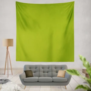 Pea Green Solid Color Wall Tapestry