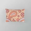 Peach Colored Paisley Design Pillow Case