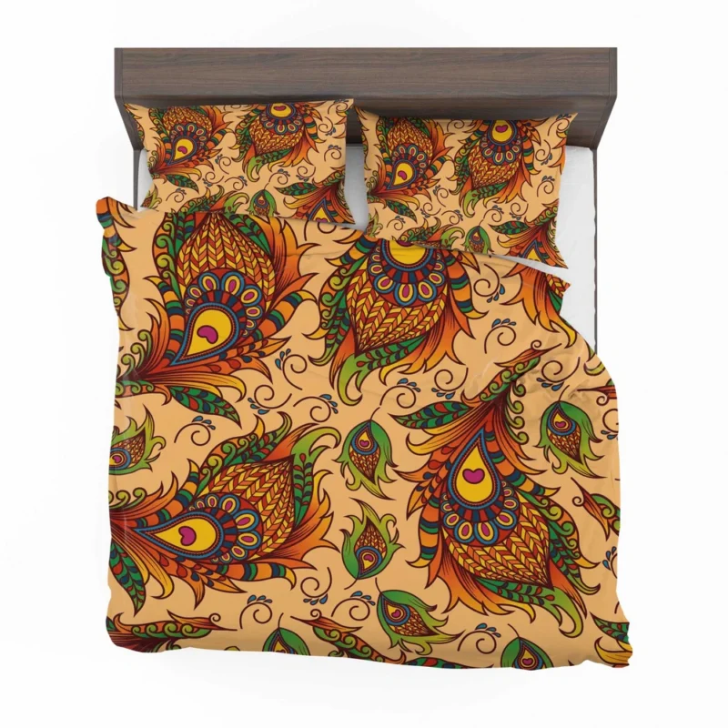 Peacock Feathers Oriental Style Bedding Set 2