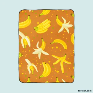 Peeled Banana With Bananas Fleece Blanket 1