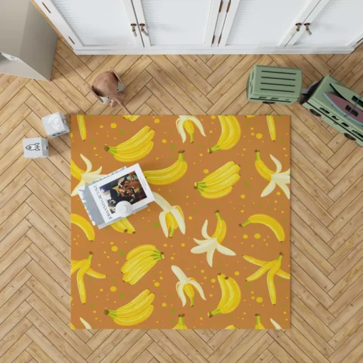 Peeled Banana With Bananas Rug