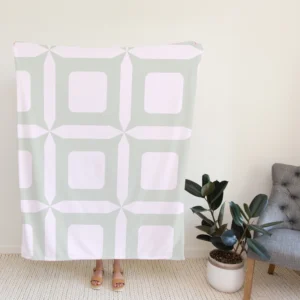 Penrose Square Minimalist Pattern Fleece Blanket