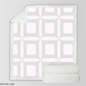 Penrose Square Minimalist Pattern Sherpa Fleece Blanket