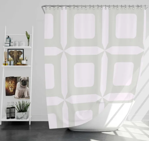 Penrose Square Minimalist Pattern Shower Curtain