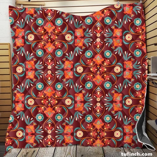 Persian Ethnic Design Quilt Blanket