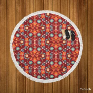 Persian Ethnic Design Round Beach Towel