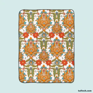 Persian Folk Design Fleece Blanket 1