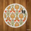 Persian Folk Design Round Beach Towel