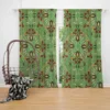 Persian Green Pattern Design Curtain