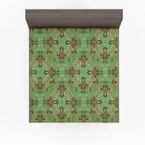 Persian Green Pattern Design Fitted Sheet