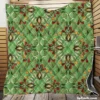 Persian Green Pattern Design Quilt Blanket