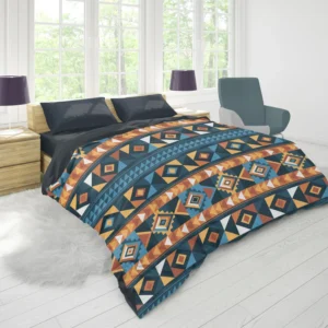 Peruvian Flat Design Pattern Illustration Duvet Cover 1