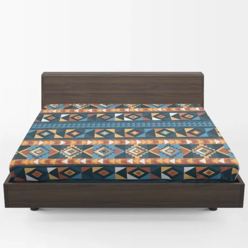 Peruvian Flat Design Pattern Illustration Fitted Sheet 1