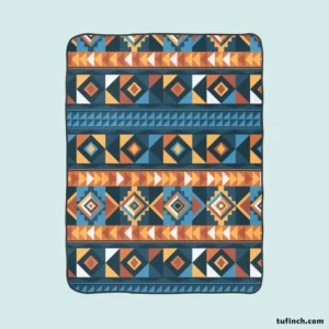 Peruvian Flat Design Pattern Illustration Fleece Blanket 1