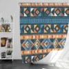 Peruvian Flat Design Pattern Illustration Shower Curtain