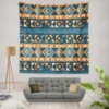 Peruvian Flat Design Pattern Illustration Wall Tapestry