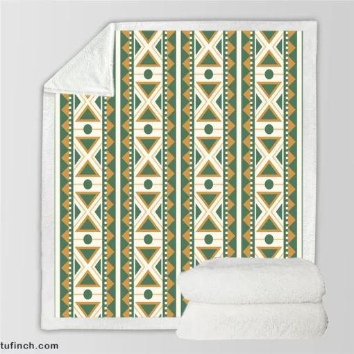 Peruvian Flat Design Pattern Sherpa Fleece Blanket