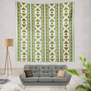 Peruvian Flat Design Pattern Wall Tapestry