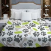 Pet Paws Footprints Design Duvet Cover