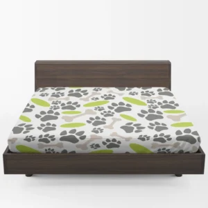 Pet Paws Footprints Design Fitted Sheet 1