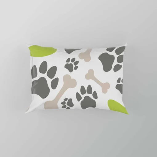 Pet Paws Footprints Design Pillow Case