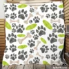 Pet Paws Footprints Design Quilt Blanket